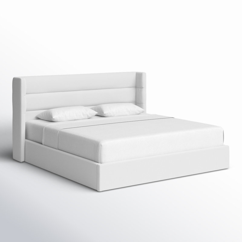 Olivianna Low Profile Bed, King, White