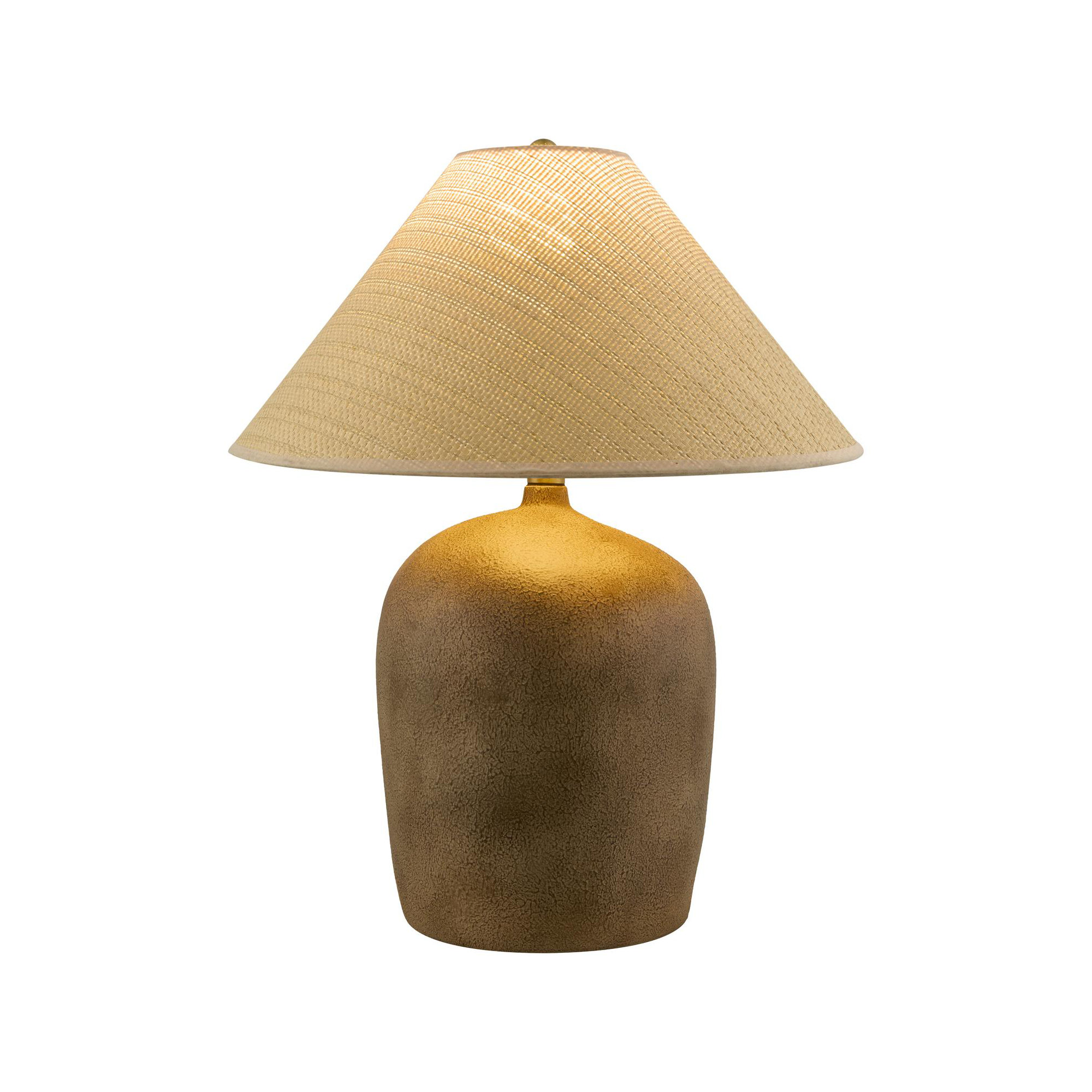 Danica Table Lamp, Distressed Brown, Rattan Empire