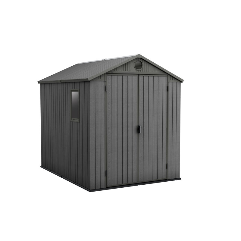 Graphite 6' x 8' Outdoor Storage Shed with Windows