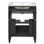 Meuble-lavabo 24 po avec 2 portes et tiroir escamotable, armoire de rangement de salle de bain avec lavabo, portes à fermeture en douceur avec organisateurs-1345149612