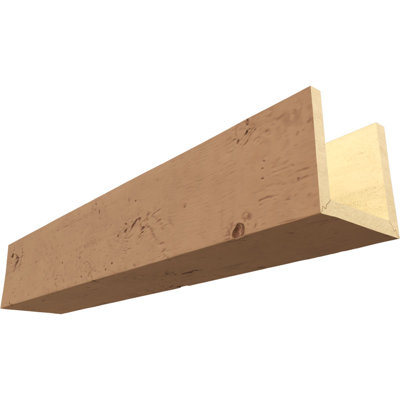 Knotty Pine Endurathane Faux Wood 3-Sided Ceiling Beam (U-beam)