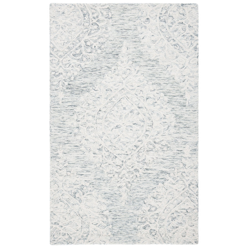 Tapis géométrique en laine et en coton touffeté à la main Iberia, Rectangle 3 pi x 5 pi