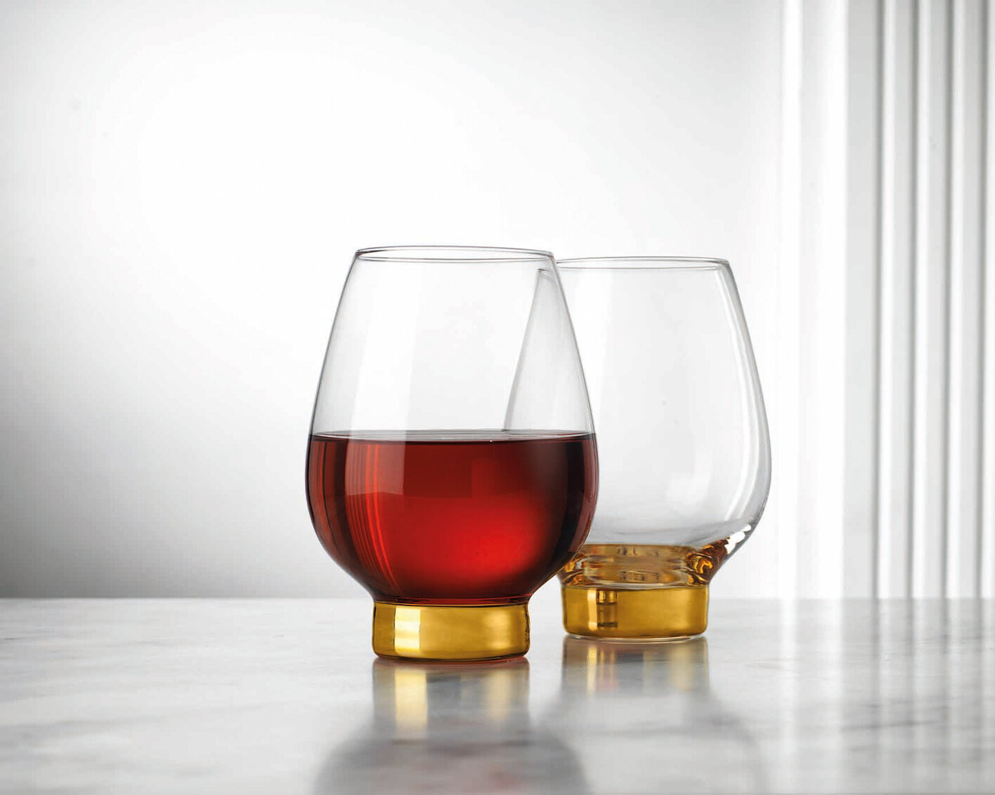Godinger Stemless Wine Glasses - European Made, Set of 4 - 17oz Drinking  Glasses for Red Wine