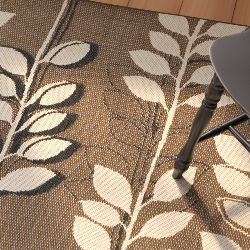 Tapis naturel / noir Herefordshire, Rond 6 pi 7 po