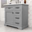 Meuble-lavabo 36 po avec lavabo, tablettes de rangement, tiroirs et porte