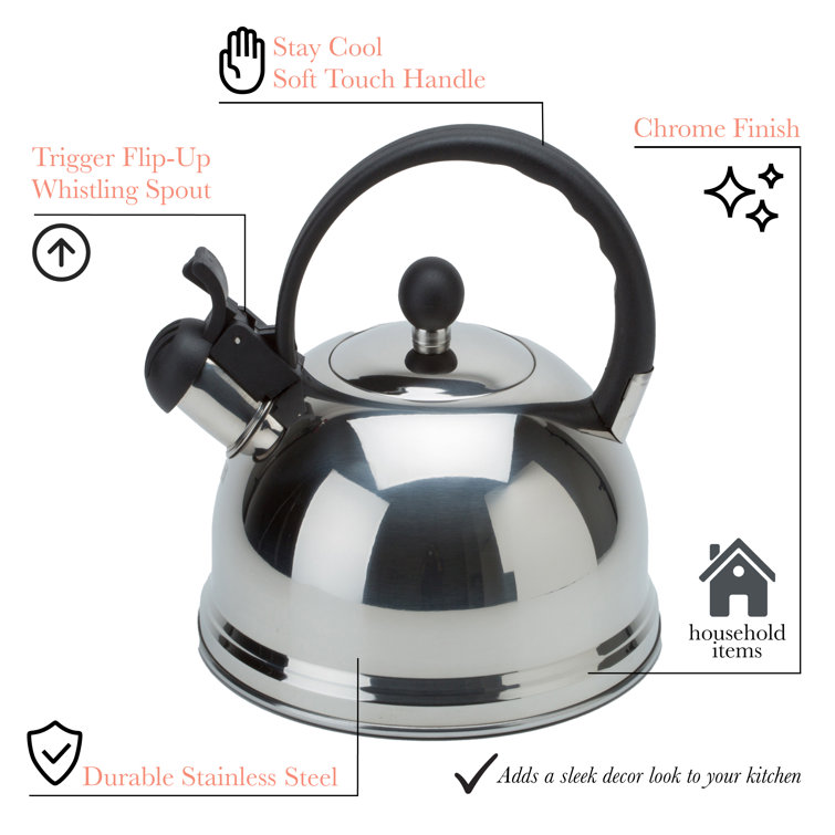 5 1/4 Qt. Stainless Steel Water Kettle Tea Pot This 5 1/4 Qt