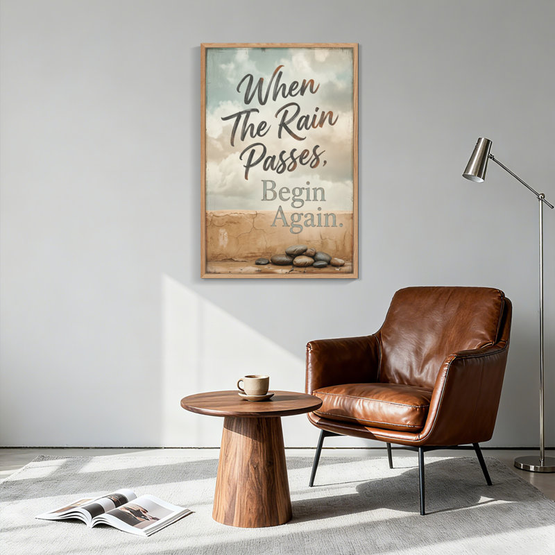 Ensemble de 1 tableau sur toile « Ciel pluvieux », H 48 po x l 36 po, Natural