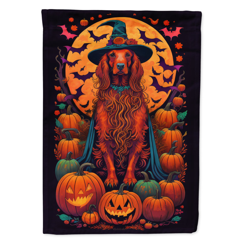 Drapeau de jardin d'Halloween en polyester Jamerian, 15,5 po x 11,25 po