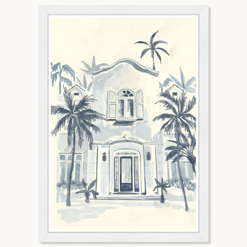 Aquarelle sur le devant de la paume, Cadre blanc