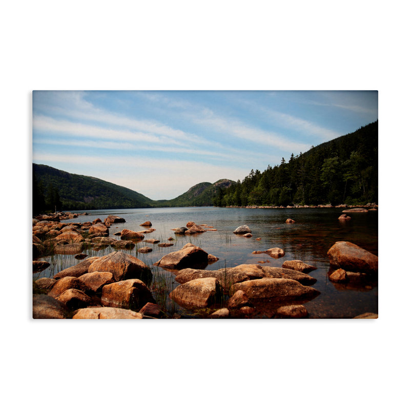 «Cold River Lake Landscape», toile par Lisa Colberg, H 16 po x l 24 po