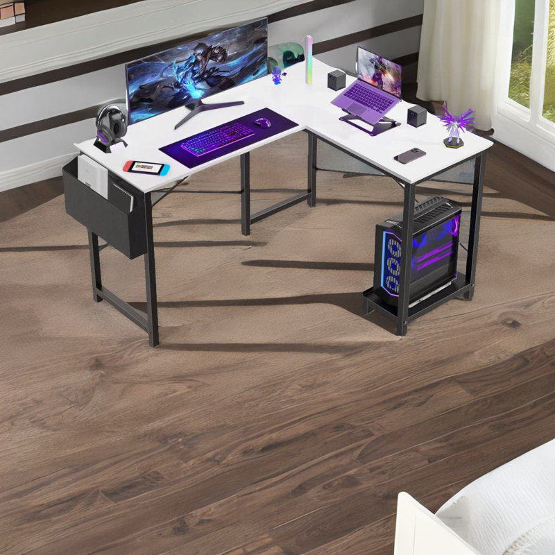 Table d'ordinateur Maey, Blanc