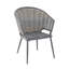 Fauteuil de salle à manger d'extérieur en osier avec coussin Mosier
