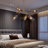 Modern 6-Light Smoky Polygon Chandelier