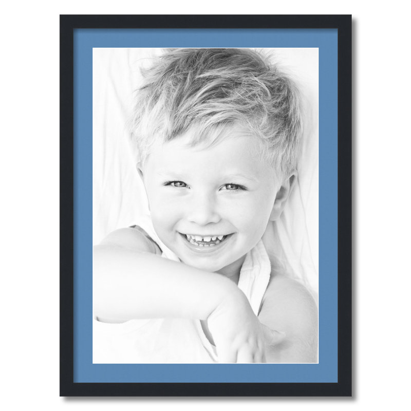 Cadre pour photo simple 20 "x 28" en bois mat, Bleu liberté