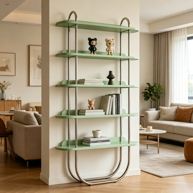 Étagère de présentation moderne à cinq niveaux, H 72,83 po x l 39,37 po x P 13,78 po