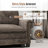 150" Modular Sectional Sofa with Ottoman, Oversized L-Shaped Deep Seat Couch in Chenille or Linen-Look with Nailhead Trim-288363166-288363163