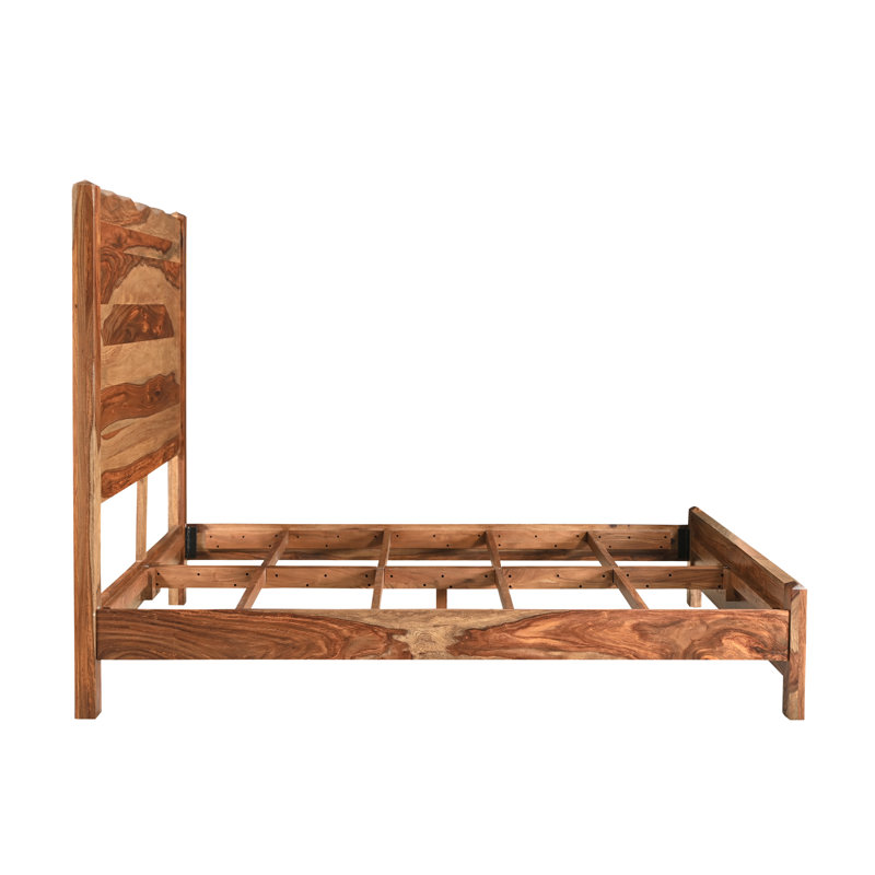 Chaliyah Solid Wood Standard Bed, King, Natural