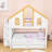Wooden Bunk Bed with Window Door and Roof, Storage Drawers and Staircase-946714812