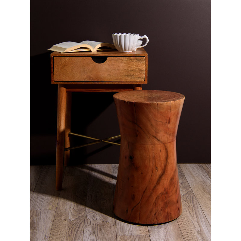 Maymie Solid Wood Accent Stool