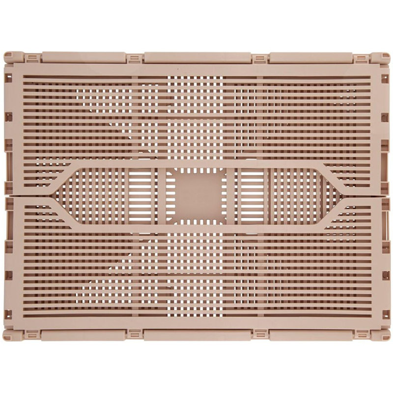 Rebrilliant Plastic Crate, 1, 5.9" H x 15.75" W x 11.8" D, Blush Pink