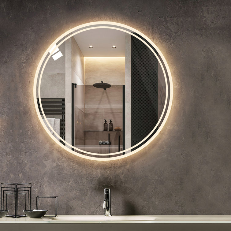 Alura Round Lighted Wall Mounted Bathroom / Vanity Mirror
