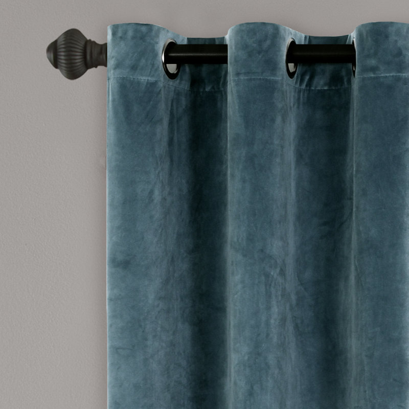 Room Darkening Curtain Pair, Slate Blue