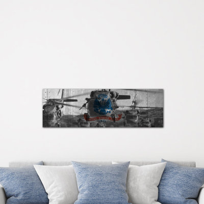 « flags armée blackhawk-hélicoptère », impression sur toile tendue