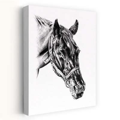 Impression d'art mural cheval majestueux contemporain