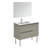 Ambra 35.6'' Single Bathroom Vanity with Ceramic Top with Mirror-66289983