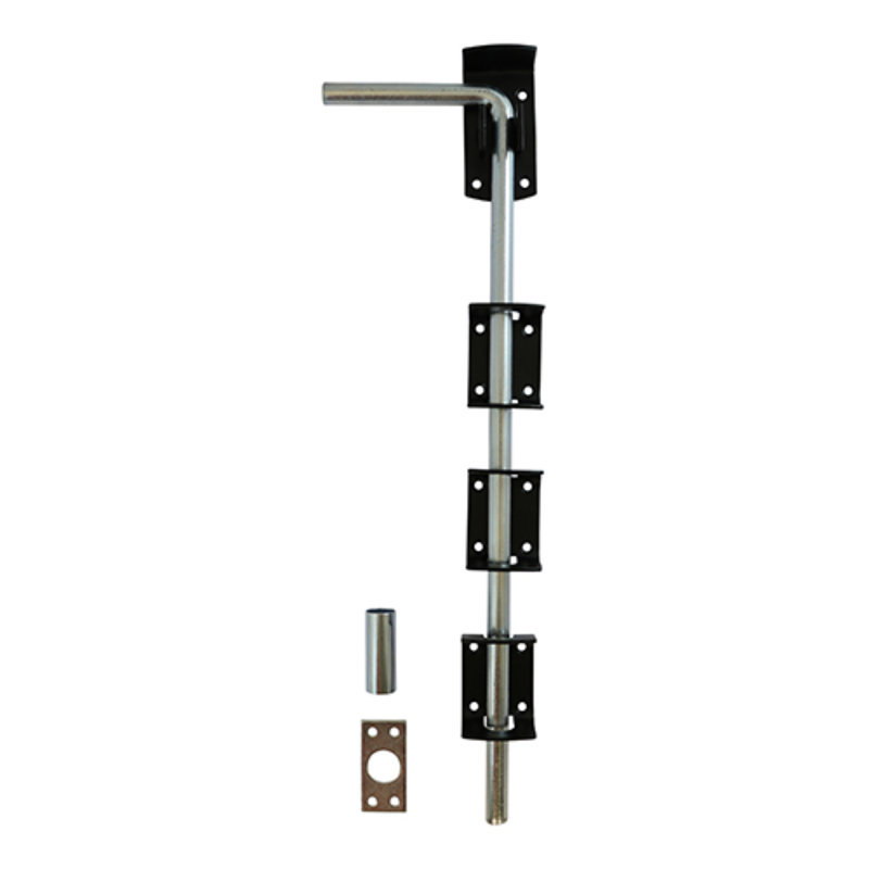 Garage Drop Bolt, Black, 30cm H x 4.6cm W x 4cm D