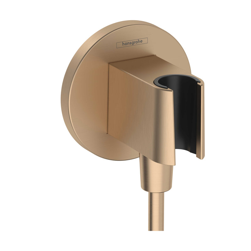 hansgrohe FixFit S Wall Outlet with Handshower Holder, Brushed Bronze