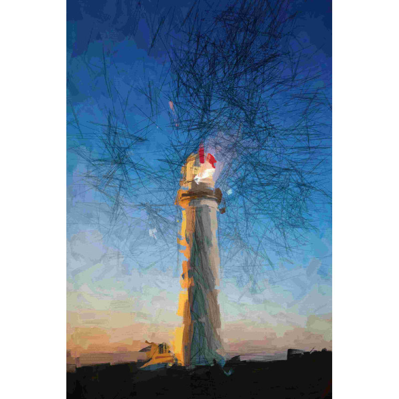 Phare la nuit, H 18 po x l 12 po