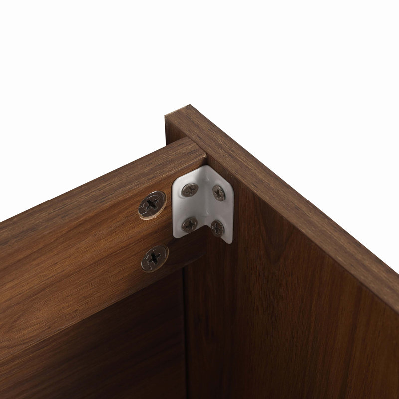 Meuble-lavabo simple 10 po avec plateau en bois manufacturé Mykeya