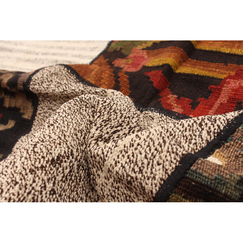 Tapis crème en laine tissé à plat à la main et à plat Alixzander