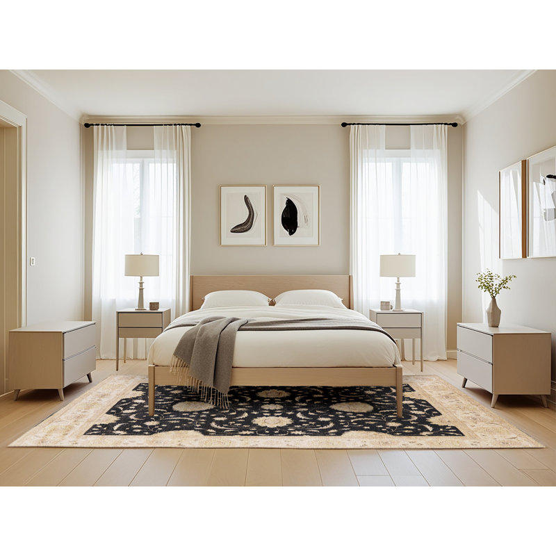 Tapis oriental brun / beige Arantser, Rectangle 7 pi x 10 pi