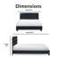 Lit plateforme tapissier avec tête de lit droite Hudson ClickDecor Hudson-602843795