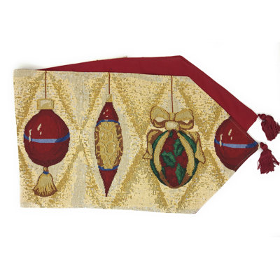 Schumacher Christmas Ornament Table Runner