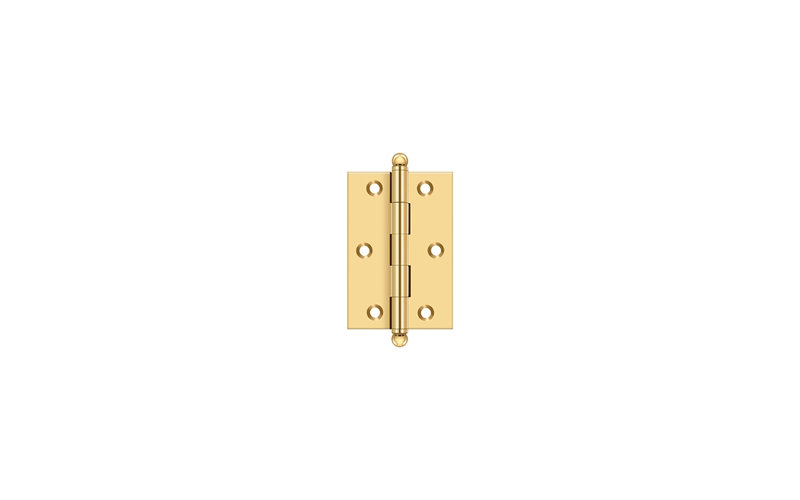 3'' x 2'' Butt Bearing Hinge, PVD Polished Brass