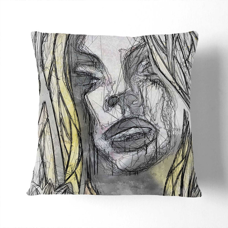 Square Throw Cushion, 40cm H x 40cm W x 15cm D