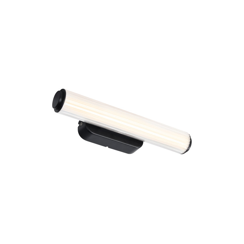 Plastic Flush Mounted Sconce, 32 cm H x 10 cm W x 5.5 cm D, Black, 760