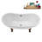 59" Streamline Clawfoot Tub,Tray,Drain, Clawfeet-101628978-102220280