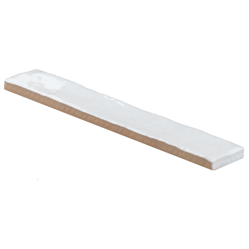 Virtuo 1.45 in. x 9.21 in. Crackled Ceramic Subway Wall Tile (4.65 Sq. Ft. / Case), Matte White
