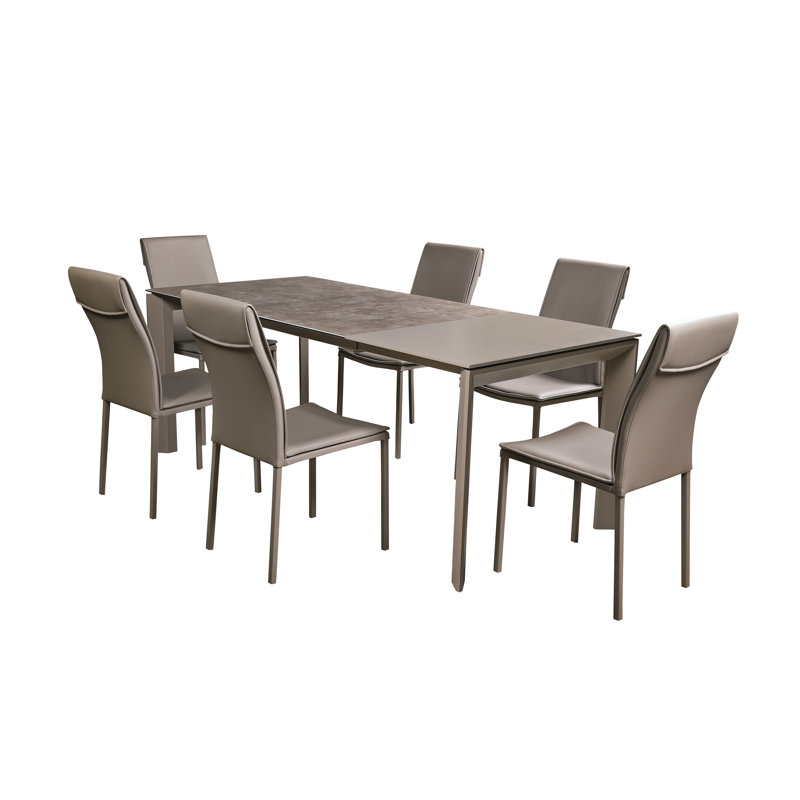 Aurora 2 Extendable Dining Set, Taupe