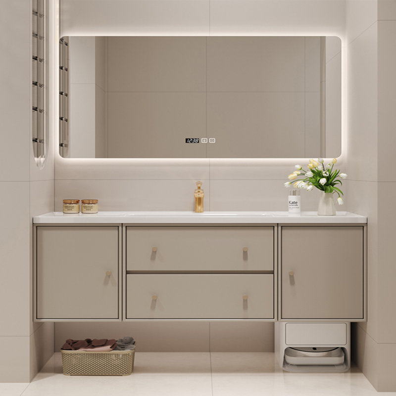 Armoire de salle de bain luxueuse et intelligente, H 21,65 po x l 62,99 po x P 21,65 po