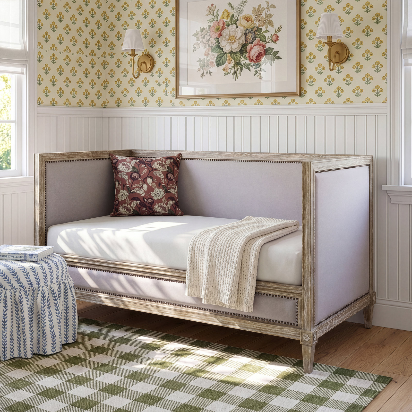 Daybed - Twin, Beige/Weathered Oak