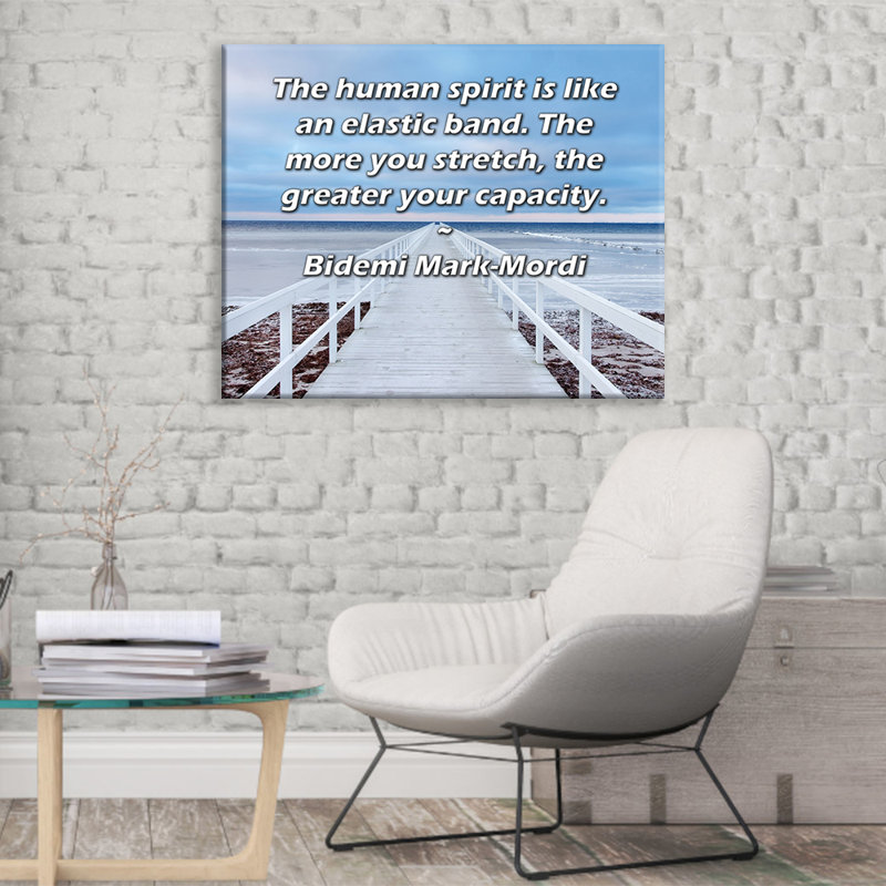 Toile tendue d'ArtsyQuotes par Bidemi Mark-Mordi: «L'esprit humain est comme un élastique. Plus vous vous étirez, plus votre capacité est grande.