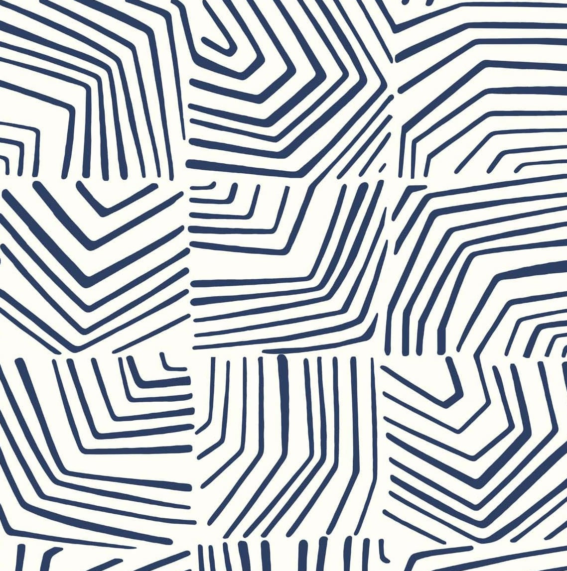 Contra Costa Abstract Wallpaper, Imperial Blue