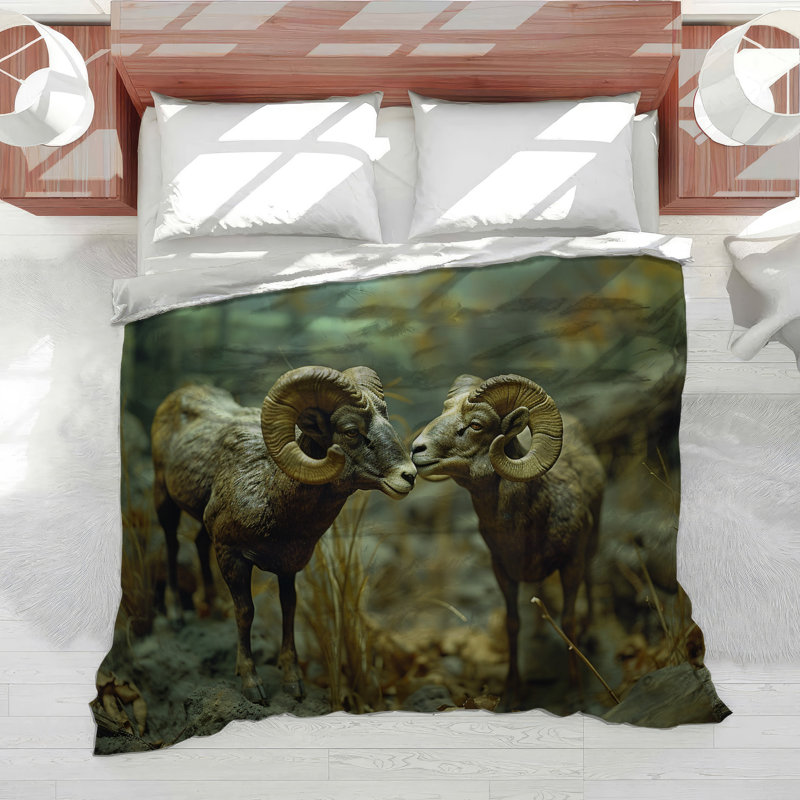 Rams Wildlife Cotton Blend Comforter, Twin Comforter