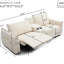 Espace de vie moderne avec fauteuil inclinable électrique, DEL, porto, porte-gobelet, cuir de lin, fauteuil inclinable à 5 rangements, système-2039800991