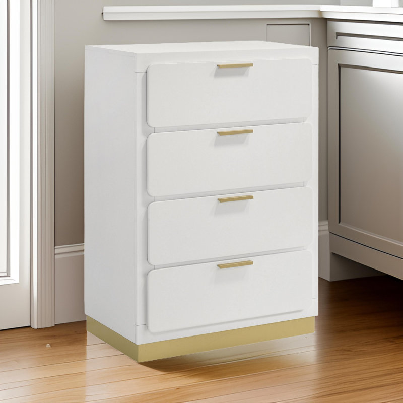 Commode 4 tiroirs Jordan, Blanc